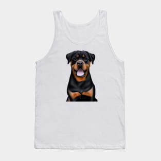 Cute Rottweiler Drawing Tank Top